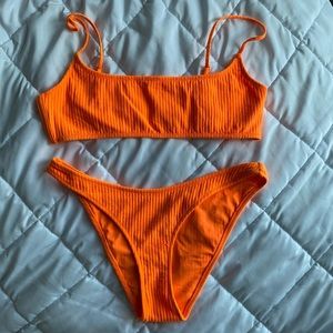 Triangl Swimwear orange rib bikini